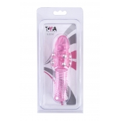 Стимулирующая розовая насадка с шишечками и шипами - 13,5 см. - Toyfa Basic - в Ставрополе купить с доставкой