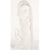 Прозрачная гелевая насадка с клиторальным отростком - 13 см. - Toyfa Basic - в Ставрополе купить с доставкой