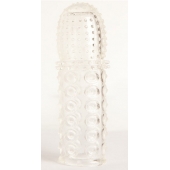 Прозрачная закрытая гелевая насадка - 13,5 см. - Toyfa Basic - в Ставрополе купить с доставкой