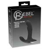 Черный вибромассажер простаты с функцией римминга Plug with Perineum Stimulator - 16,6 см. - Orion - в Ставрополе купить с доставкой