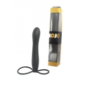 Черная насадка на пенис для двойной стимуляции Mojo BlackJack - 15 см. - Seven Creations - в Ставрополе купить с доставкой