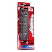 Прозразная закрытая насадка на пенис с поддержкой мошонки Clearly Ample Penis Enhancer - 22 см. - XR Brands - в Ставрополе купить с доставкой