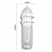 Закрытая прозрачная насадка Crystal sleeve - 14,2 см. - Erowoman-Eroman - в Ставрополе купить с доставкой