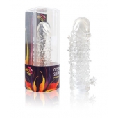Закрытая прозрачная рельефная насадка Crystal sleeve - 13 см. - Erowoman-Eroman - в Ставрополе купить с доставкой