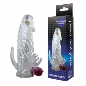 Закрытая прозрачная вибронасадка на пенис Crystal Sleeve Vibe - Erowoman-Eroman - в Ставрополе купить с доставкой