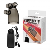 Дымчатая насадка-мастурбатор с вибрацией Vibrating Crystal Cap II - Baile - в Ставрополе купить с доставкой