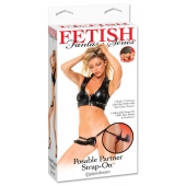 Черный податливый страпон Posable Partner Strap-On - 17,8 см. - Pipedream - купить с доставкой в Ставрополе