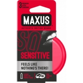 Ультратонкие презервативы в железном кейсе MAXUS Sensitive - 3 шт. - Maxus - купить с доставкой в Ставрополе
