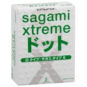 Презервативы Sagami Xtreme SUPER DOTS с точками - 3 шт. - Sagami - купить с доставкой в Ставрополе