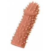 Телесная реалистичная насадка KOKOS Extreme Sleeve 07 с дополнительной стимуляцией - 12,7 см. - KOKOS - в Ставрополе купить с доставкой