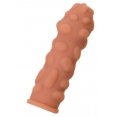 Телесная реалистичная насадка KOKOS Extreme Sleeve 11 с дополнительной стимуляцией - 12,7 см. - KOKOS - в Ставрополе купить с доставкой
