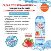 Очищающий спрей для игрушек CLEAR TOY Strawberry - 100 мл. - Биоритм - купить с доставкой в Ставрополе