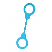 Голубые силиконовые наручники A-Toys без ключа - A-toys - купить с доставкой в Ставрополе