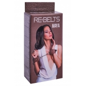 Коричневые кожаные наручники Maya - Rebelts - купить с доставкой в Ставрополе