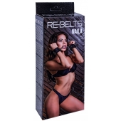 Черные кожаные наручники Naila - Rebelts - купить с доставкой в Ставрополе