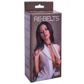 Коричневый поводок и чокер с кольцом Sofi - Rebelts - купить с доставкой в Ставрополе