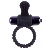 Черное эрекционное виброкольцо Vibrating Silicone Super Ring - Pipedream - в Ставрополе купить с доставкой