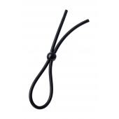 Черное лассо на пенис с одной бусиной - A-toys - в Ставрополе купить с доставкой