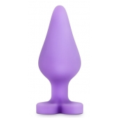 Фиолетовая анальная пробка Naughty Candy Heart Do Me Now - 8,9 см. - Blush Novelties - купить с доставкой в Ставрополе