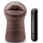 Коричневый мастурбатор-ротик Heather - Blush Novelties - в Ставрополе купить с доставкой