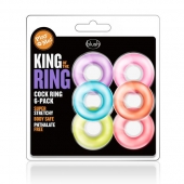 Набор из 6 эрекционных колец King of the Ring - Blush Novelties - в Ставрополе купить с доставкой
