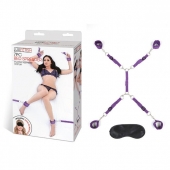 Фиолетовый набор фиксаций на кровати Classic Bedspreader - Lux Fetish - купить с доставкой в Ставрополе