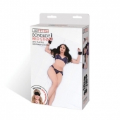 Чёрные манжеты для фиксации на кровати Bondage Bed Strap - Lux Fetish - купить с доставкой в Ставрополе