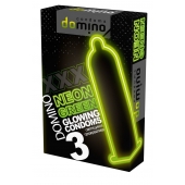 Презервативы DOMINO Neon Green со светящимся в темноте кончиком - 3 шт. - Domino - купить с доставкой в Ставрополе