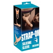 Силиконовый полый страпон на ремнях Silicone Strap-on - 16 см. - Orion - купить с доставкой в Ставрополе