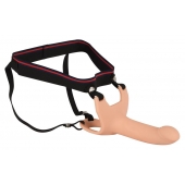 Силиконовый полый страпон на ремнях Silicone Strap-on - 16 см. - Orion - купить с доставкой в Ставрополе