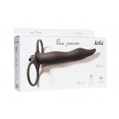 Черная вибронасадка для двойного проникновения Flirtini - 15,9 см. - Lola Games купить в Ставрополе с доставкой в Orgasmix.ru Черная вибронасадка для двойного проникновения Flirtini - 15,9 см. - Lola Games - купить с доставкой в Ставрополе