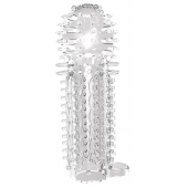 Закрытая прозрачная насадка на пенис с шипиками Nubby Sleeve - 14,5 см. - Chisa - в Ставрополе купить с доставкой