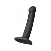 Черный фаллос на присоске Silicone Bendable Dildo S - 17 см. - Strap-on-me - купить с доставкой в Ставрополе