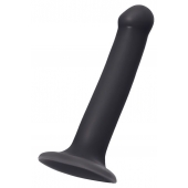 Черный фаллос на присоске Silicone Bendable Dildo M - 18 см. - Strap-on-me - купить с доставкой в Ставрополе