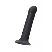 Черный фаллос на присоске Silicone Bendable Dildo L - 19 см. - Strap-on-me - купить с доставкой в Ставрополе