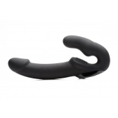 Черный безремневой страпон Urge Silicone Strap On с пультом ДУ - 24 см. - XR Brands - купить с доставкой в Ставрополе