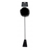 Черный стек Feather Crop с пуховкой на конце - 53,3 см. - Pipedream - купить с доставкой в Ставрополе