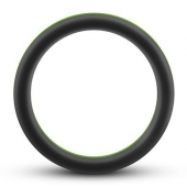 Черно-зеленое эрекционное кольцо Silicone Go Pro Cock Ring - Blush Novelties - в Ставрополе купить с доставкой