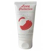 Лубрикант на водной основе с ароматом малины Love Protection Strawberry - 50 мл. - Lola Games - купить с доставкой в Ставрополе