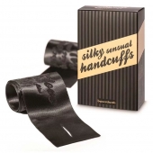 Черные ленты для связывания SILKY SENSUAL HANDCUFFS - Bijoux Indiscrets - купить с доставкой в Ставрополе