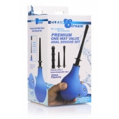 Анальный душ с 3 насадками Premium One-way Valve Anal Douche Set - XR Brands - купить с доставкой в Ставрополе
