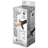 Пояс-трусики с насадкой Glamour Silver - 15,5 см. - LOVETOY (А-Полимер) - купить с доставкой в Ставрополе