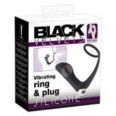 Черное эрекционное кольцо с анальной вибропробкой Vibrating Ring   Plug - Orion - в Ставрополе купить с доставкой