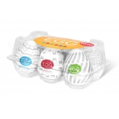 Набор из 6 мастурбаторов Tenga EGG Easy Beat с различным рельефом - Tenga - в Ставрополе купить с доставкой