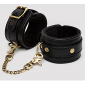 Черные оковы на ноги Bound to You Faux Leather Ankle Cuffs - Fifty Shades of Grey - купить с доставкой в Ставрополе