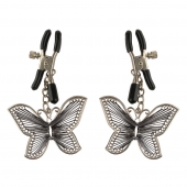 Зажимы на соски с бабочками Butterfly Nipple Clamps - Pipedream - купить с доставкой в Ставрополе