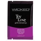 Лубрикант на водной основе для использования с игрушками WICKED Toy Love - 3 мл. - Wicked - купить с доставкой в Ставрополе