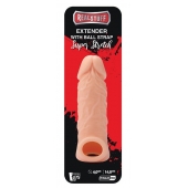 Телесная насадка EXTENDER WITH BALL STRAP 5.5 - 14 см. - Dream Toys - в Ставрополе купить с доставкой
