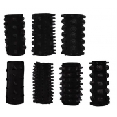 Набор из 7 черных насадок PENIS SLEEVES SET - Dream Toys - в Ставрополе купить с доставкой