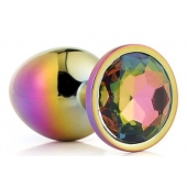 Голографическая анальная втулка с радужным кристаллом - 7,1 см. - Dream Toys - купить с доставкой в Ставрополе